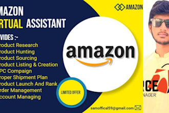 be your expert amazon  virtual assistant, amazon store VA