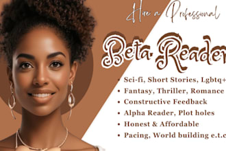 alpha or beta read fantasy sci fiction novel mystery  romance thriller horror