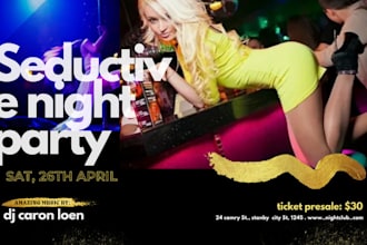 design modern nightclub, event, party flyer, dj, event and concert posters