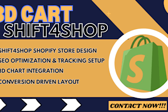 design and develop your 3dcart shift4shop customize shopify store shift4shop