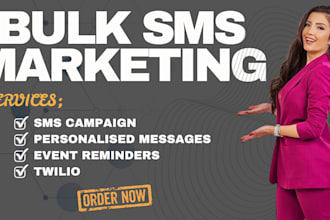 blast bulk SMS marketing campaign, bulk email, text message with twilio SMS