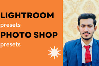 design custom lightroom and photoshop presets packages