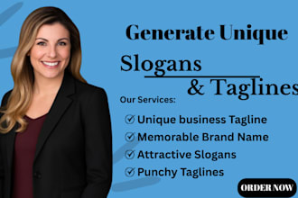 slogan tagline brand name business name catchy slogan motto product name ad copy