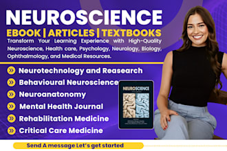 write SEO neuroscience article, ebook, textbook, medical writing, ebook writer