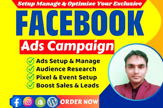 run your facebook ads campaign, instagram ad, meta ads for leads and sales