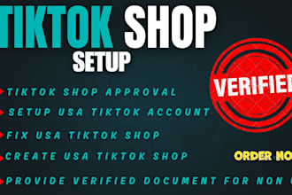 create USA tiktok shop tiktok shop setup manage fix tiktok shop for non USA