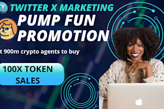 twitter marketing to 900m crypto agent sell 500m crypto token pump fun promotion