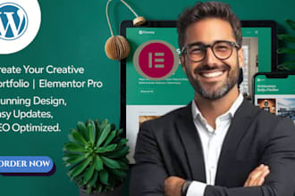 design stunning wordpress portfolio website elementor pro to showcase your work