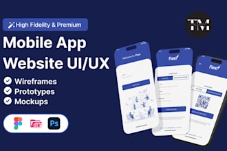 create professional UI UX wireframe design for web and mobile apps in figma