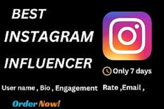 find best instagram influencer research list for your niche