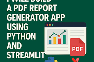 build a python streamlit dashboard with automated PDF reports