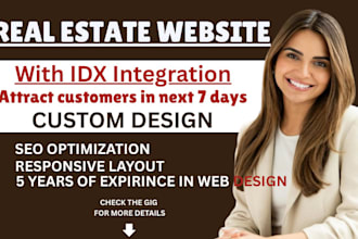 design high converting real estate website with idx integration realestate agent
