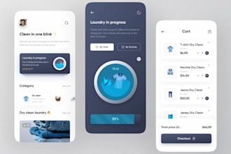 build laundry scheduling app, professional launderer finder app laundry tracker