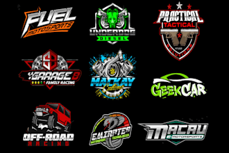 make a professional automotive, car detailing, auto repair or car wash logo