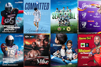 design your sports graphics, matchday graphics