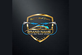 design auto repair, racing team, auto care and car shop logo