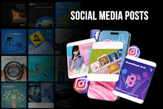 design modern social media posts, banner ads for instagram, facebook or linkedin
