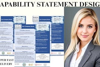 design a professional government capability statement in 4hrs