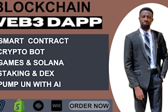 be your blockchain developer for web3 dapp defi dex staking solana