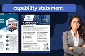 design a stunning capability statement within 6 hours
