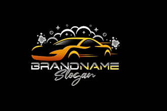 design auto detailing, automotive, car wash and  garage logo
