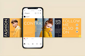 design professional linkedin carousel, instagram post design canva facebook post