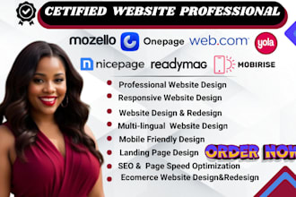 design and redesign website on onepage mozello yola readymag webcom nicepage