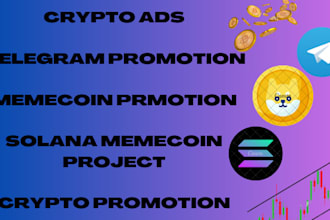 setup crypto ads, teegram promotion, memecoin growth