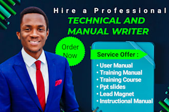 create, edit training manual, workbook, product manual, user guide, ppt slides
