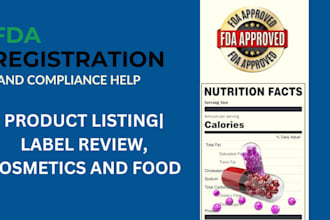 assist with fda registration, product listing, and compliance