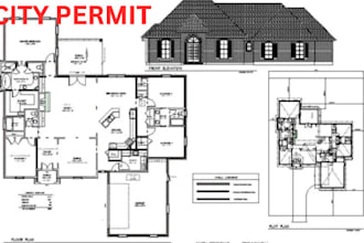 draw and stamp architectural drawing engineering plan mep for city permit