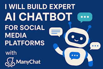 create smart ai chatbots for instagram, facebook, or whatsapp using manychat