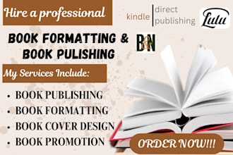 format paperback, kindle and hardcover and publish on amazon  KDP