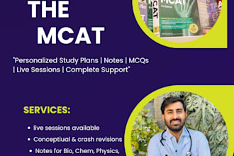 teach mcat subjects bio,physics,chemistry
