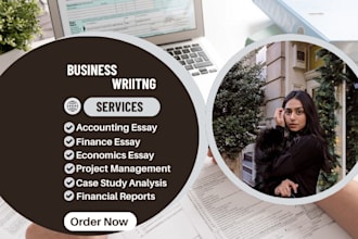 write financial report, accounting essay, economics, business writing, finance