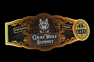 do premium cigar label, cigar band, cigar box, and cigar logo design