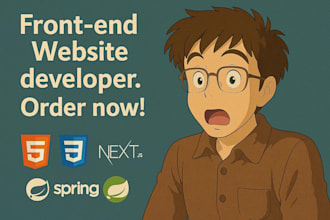 do custom website, business website, admin dashboard as a front end developer