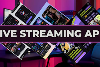 develop video streaming app vod app live streaming app music streaming website