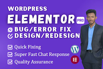 fix elementor issues, bugs, and errors fast