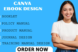 design canva ebook training manual booklet product policy manual