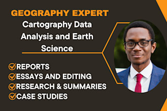 write cartography data analysis and earth science reports