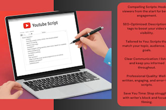 write engaging youtube scripts that boost views and subscribers