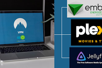 install and configure VPN p2p download for plex, jellyfin, or emby