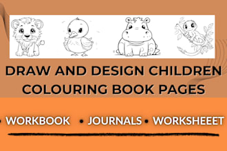 draw line art children coloring book design pages, covers amazon kdp low content