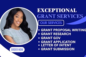 do grant research, apply for grant, write grant proposal, bid proposal