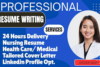 create a federal US jobs CV, ats resume, a medical healthcare resume, in 24 hrs