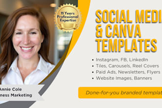 create unique branded social media posts and canva templates