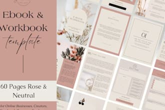 do self help ebook, canva editable printable worksheet template, mental health