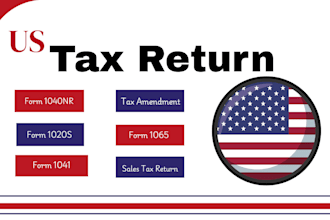 prepare and efile US tax returns for individual and business 1040, 1120, 1065