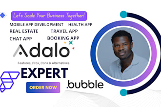 custom mobile app mvp adalo bubble io flutterflow glide buildfire adalo expert